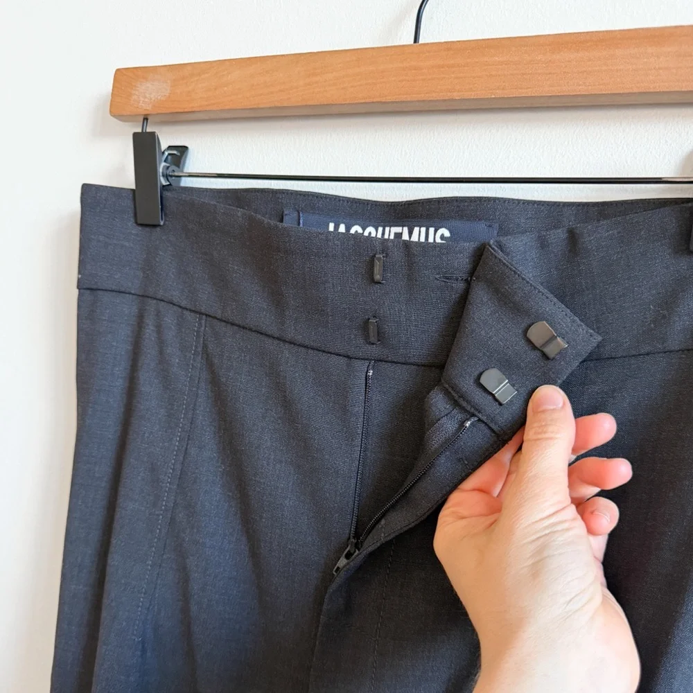 New! JACQUEMUS • Le Corsaire Fronce Trouser Pants in Dark Grey - Picture 6 of 16